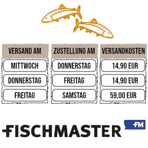 Fischmaster Versandinfo Tabelle