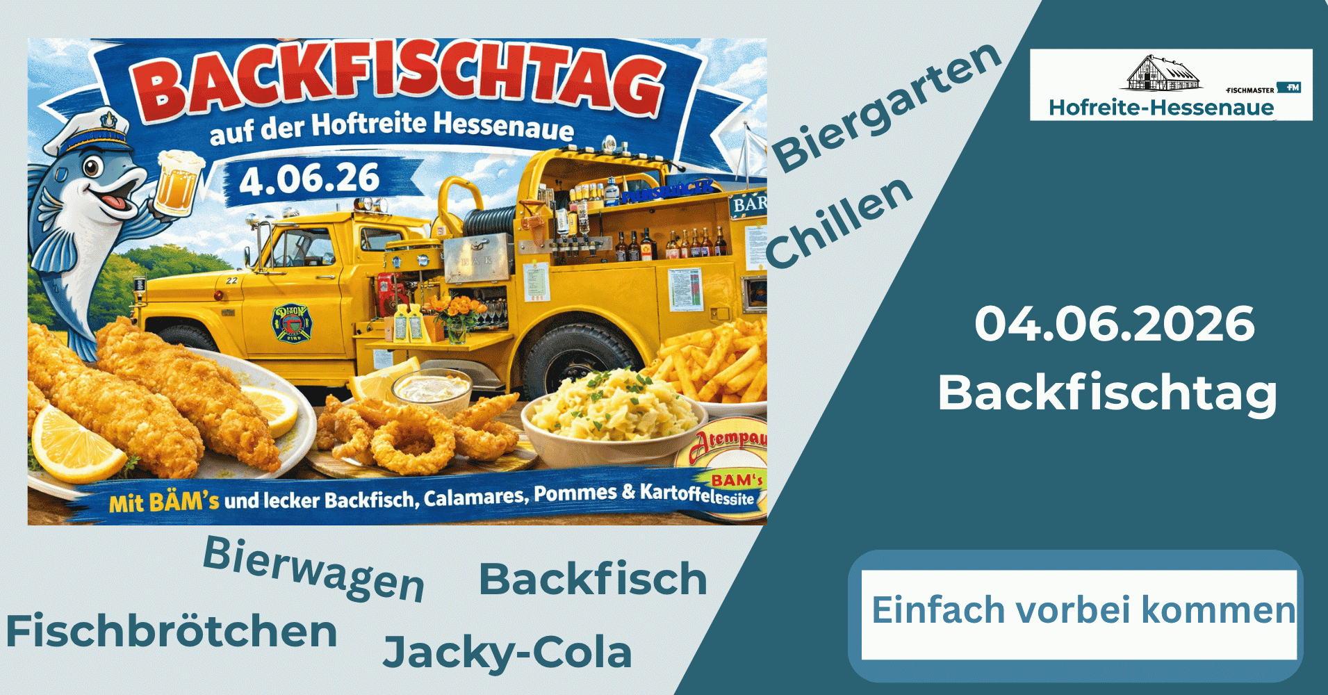 Fischmaster Hofreite Hessenaue Backfischtag 2026 Bäms